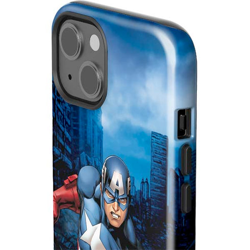Marvel Captain America Portrait iPhone 15 Impact Case